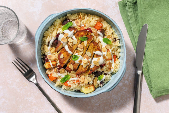 Chermoula Pork & Roast Veggie Couscous