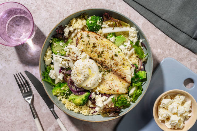 Seared Honey-Garlic White Fish & Couscous