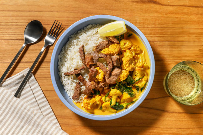 Shortcut Spiced Beef & Cauliflower Curry
