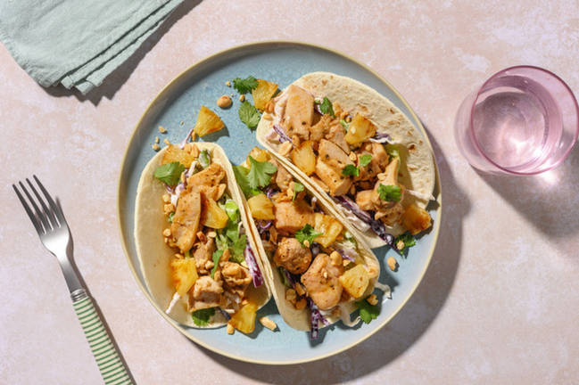 Caribbean Chicken & Pineapple Tacos