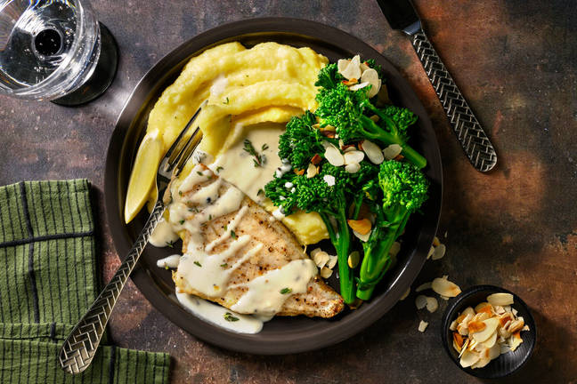 Seared White Fish & Creamy Thyme Sauce