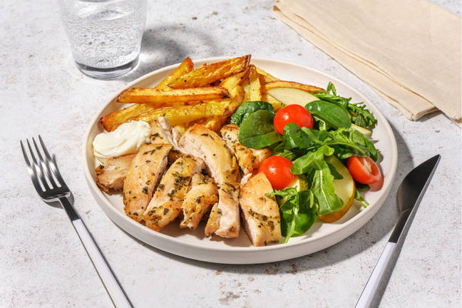 Quick Herbed Chicken & Pre-Cut Fries