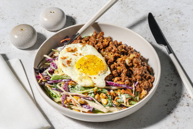 Vietnamese-Style Beef & Corn Slaw Bowl
