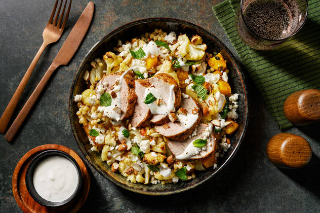 Middle Eastern Pork & Zesty Garlic Yoghurt