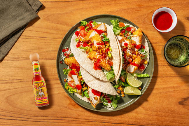Crumbed Mexi-Spiced Chicken & Corn Tacos