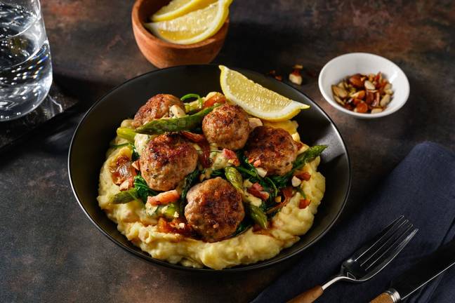 Supreme Swedish Pork Meatballs & Cheesy Mash
