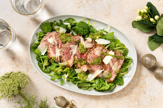 Tender Beef Tagliata & Basil Pesto Spread