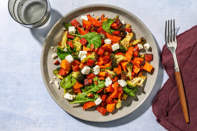 One-Tray Chorizo Veggie Toss