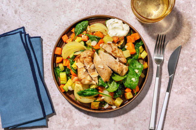 One-Tray Herby Roast Chicken & Veggies