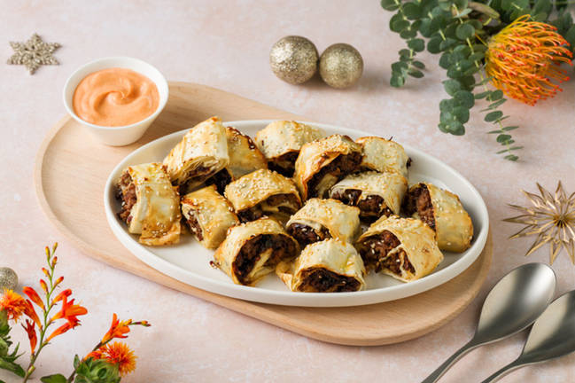 Beef Cheeseburger Filo-Wrapped Bites