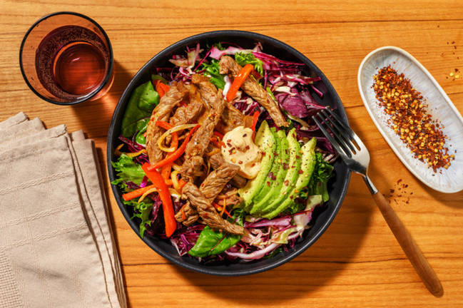 Speedy Beef Fajita Salad Bowl