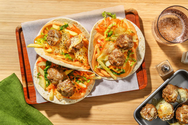 Cheeseburger Beef Meatball Tacos