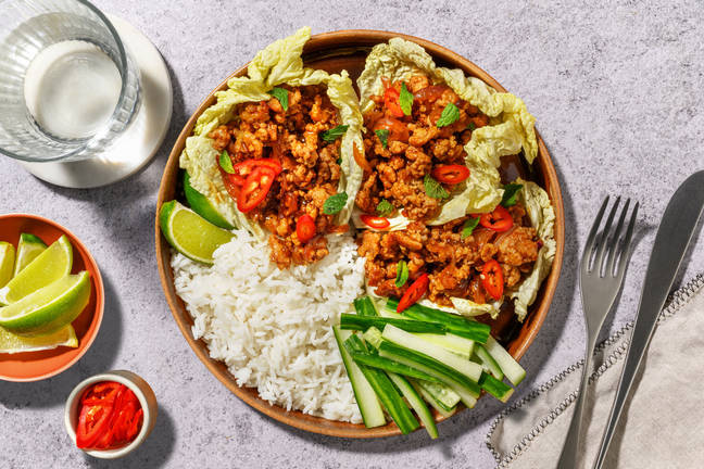 Thai Ginger Pork Larb & Bambino Wombok Cups