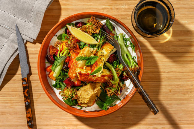 Lemon-Herb Haloumi & Roasted Fioretto 