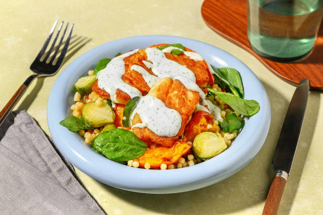 Golden Haloumi & Pumpkin Pearl Couscous