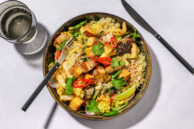 Tofu & Crispy Rice Bambino Wombok Salad