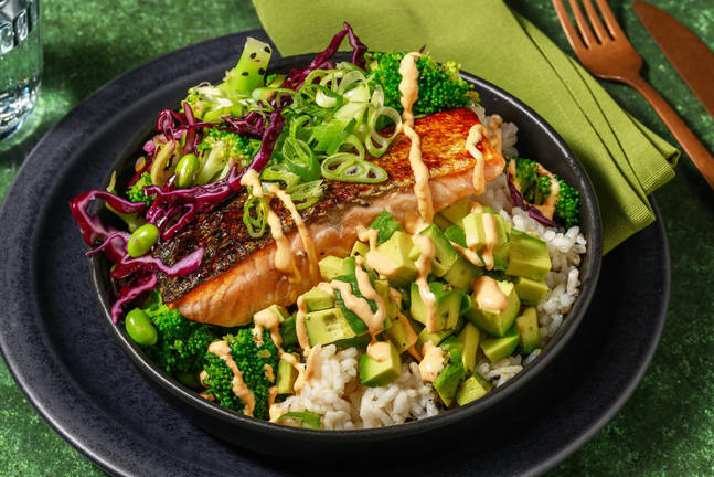 Sushi-Inspired Ginger-Sesame Salmon Bowls
