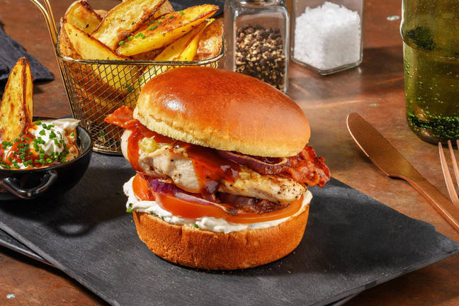 Cheesy Chicken and Bacon Burgers