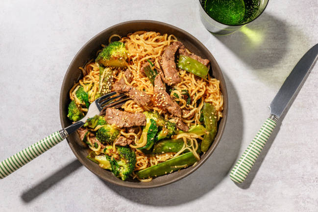 Speedy Sweet Soy Beef & Noodle Stir-Fry