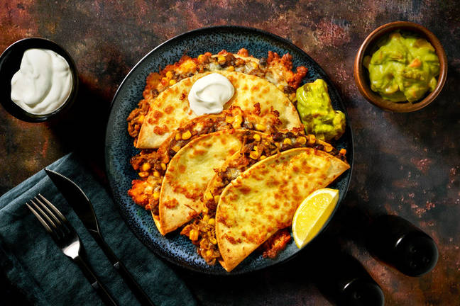 Pulled Pork & Bean Carnitas Quesadillas