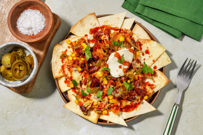 Fiery Chipotle Bean & Jalapeño Nachos