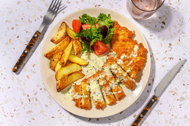 Pork Schnitzels & Creamy Peppercorn Sauce