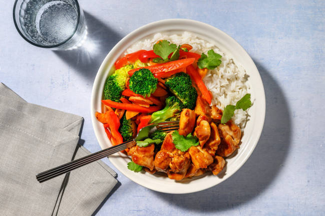 Korean-Style Chicken Bites & Garlic Rice