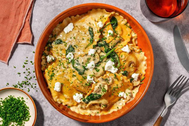 SuperQuick Creamy Truffled Squash Ravioli