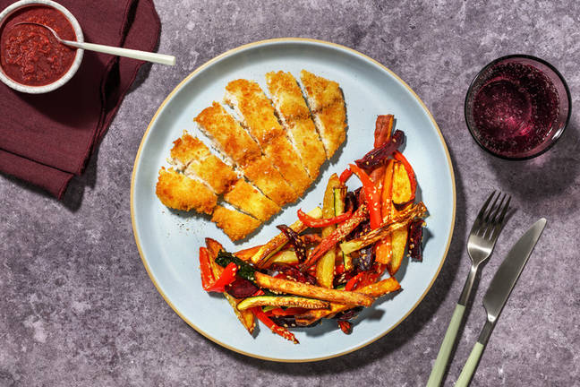 Crunchy Fish Fingers & Rainbow Veggie Fries