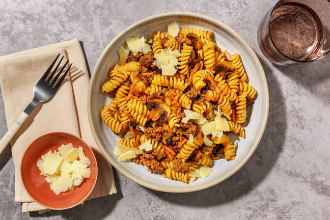 One-Pan Herby Lamb & Mushroom Fusilli