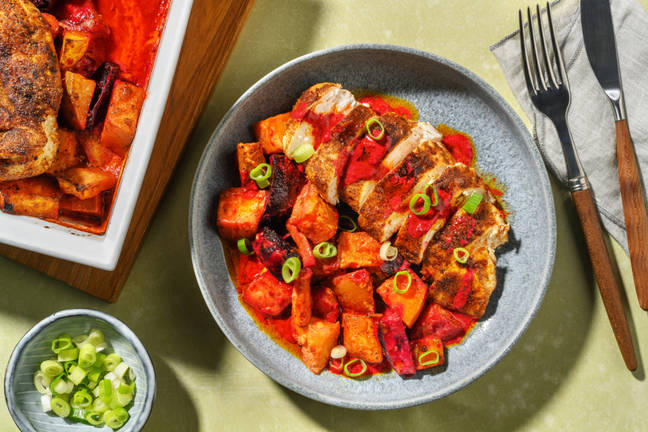 Red Thai Chicken Curry Traybake