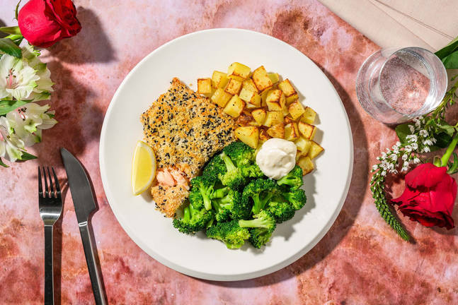 Panko-Sesame-Crusted Salmon