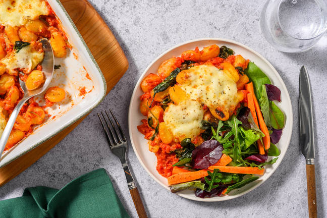 Gnocchi alla Sorrentina och grönsallad