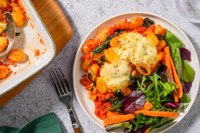 Gnocchi alla Sorrentina och grönsallad