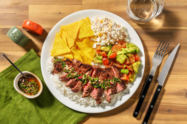 Argentinsk 'Carne Asada' bowl med storfemørbrad
