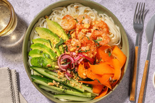 Vietnamesisk reje- og nudelsalat