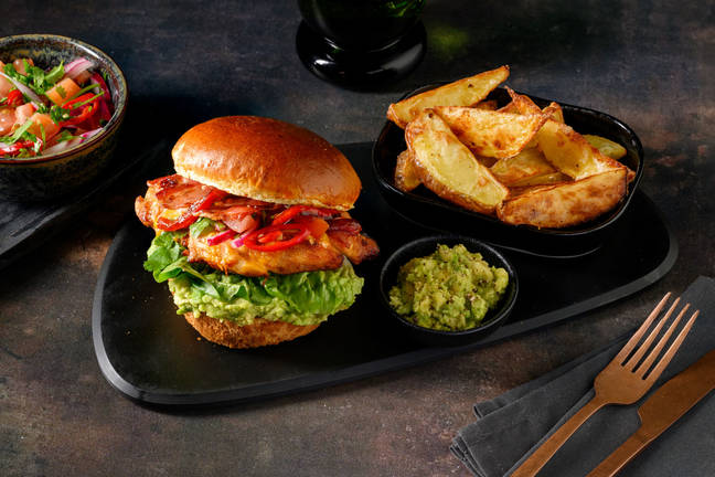  Mexicanskinspireret bacon-kyllingeburger