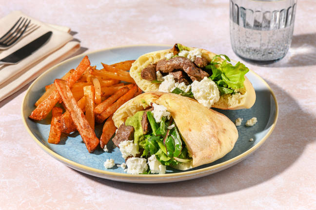 Pesto Beef & Fetta Pita Pockets