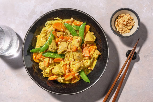 Curried Coconut Chicken and Rice Noodles