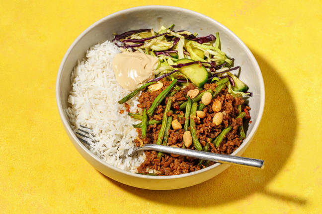 Lättlagad asiatisk vegofärsbowl