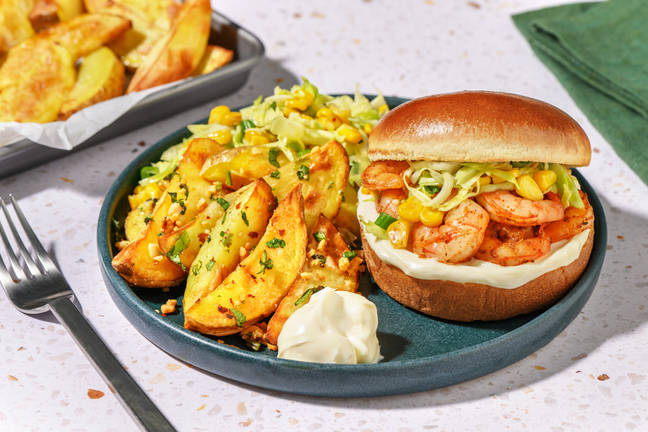 Sydamerikansk inspireret rejeburger