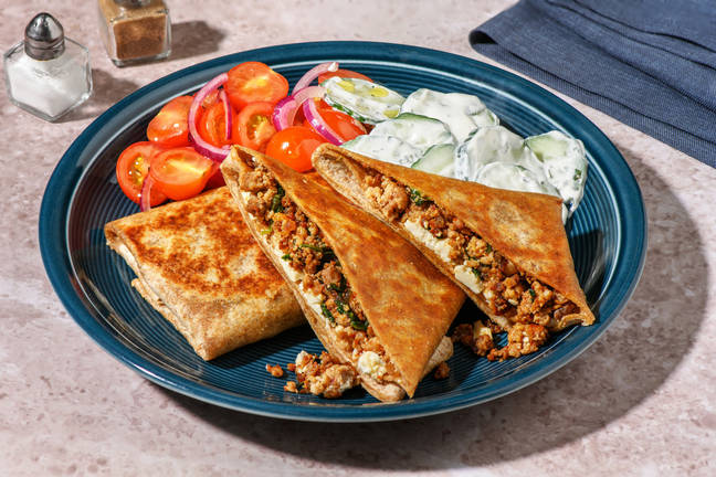 Turkiska ”gözleme” på blandfärs