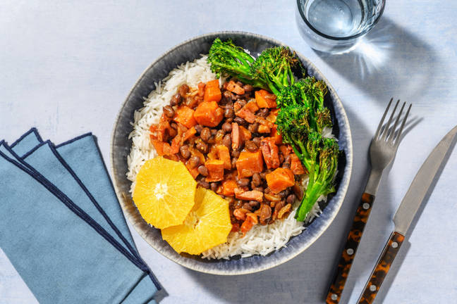 Central American Inspired Bacon and Black Bean Stew