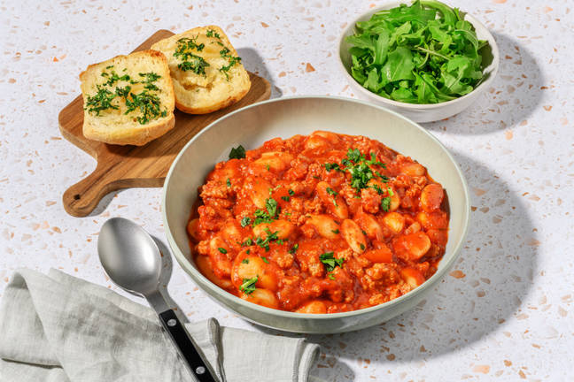 Baked Sausage Gigantes Plaki