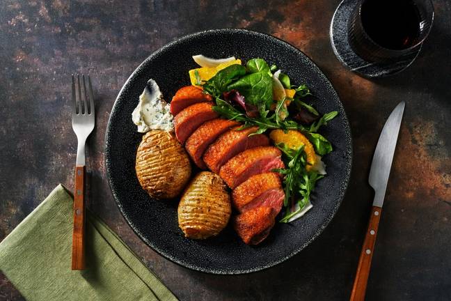 Pannestekt andebryst og hasselbackpotet