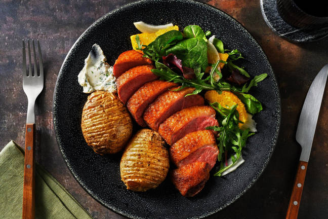 Pannestekt andebryst og hasselbackpotet