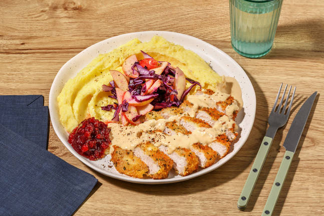 Rosmarinspanerad fläskkotlett och lingon