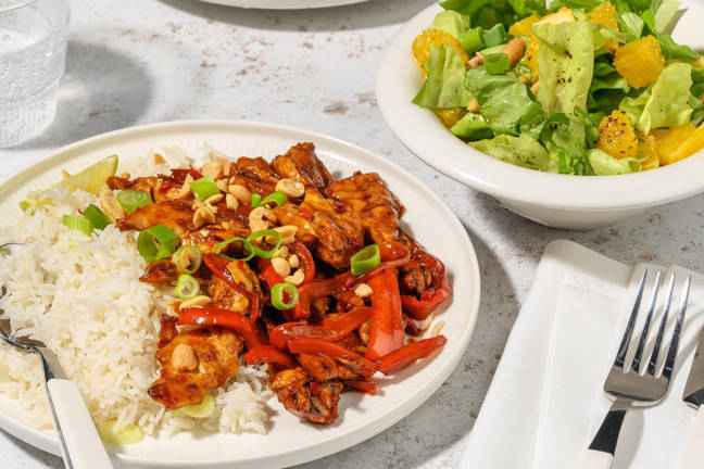 Bowl aux émincés végé façon poulet en sauce teriyaki