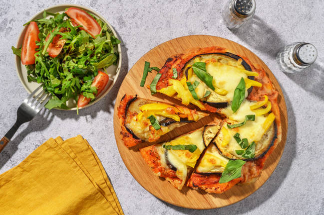 La Melanzane: pizza de berenjena y pimiento