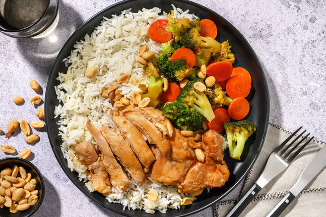 Pollo in salsa chili e broccoli allo zenzero